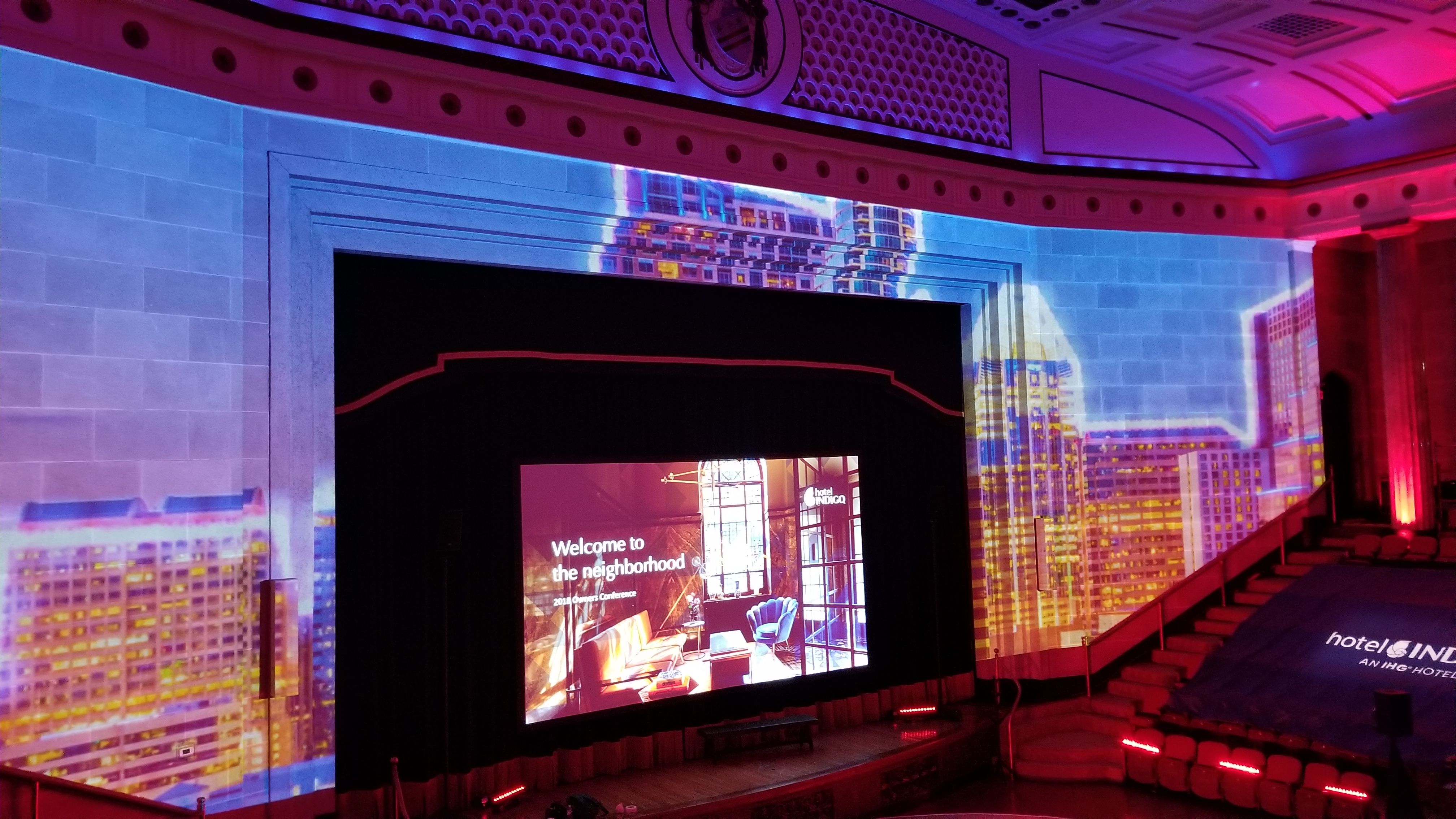 Hotel Indigo projection mapping